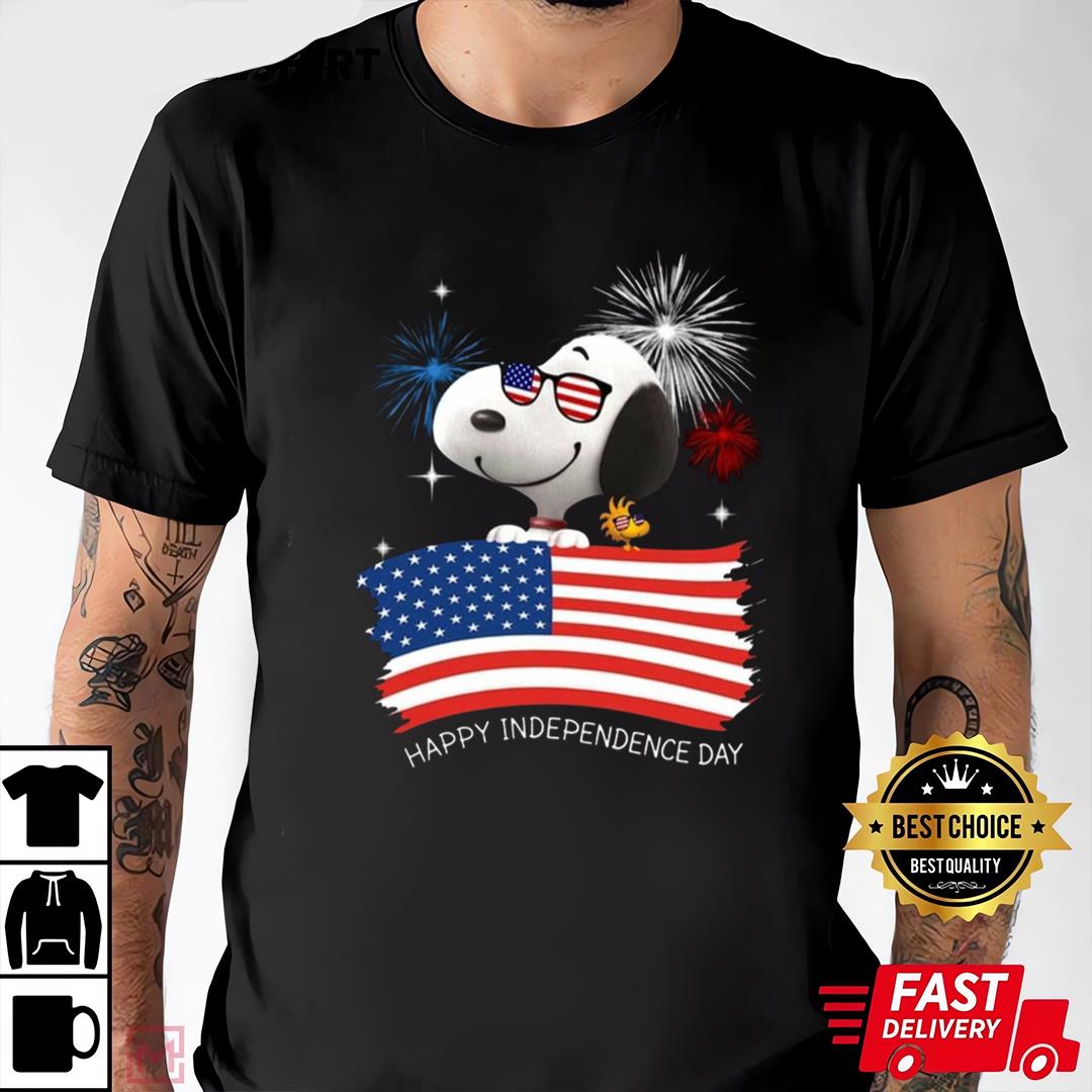 USA Flag T-Shirt, Snoopy Happy 4th Of July Day Shirt