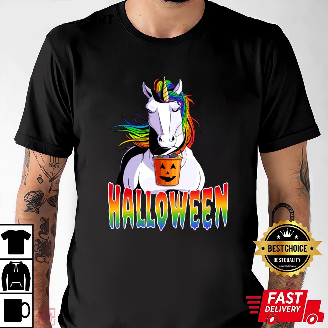 Unicorn Happy Halloween T-Shirt