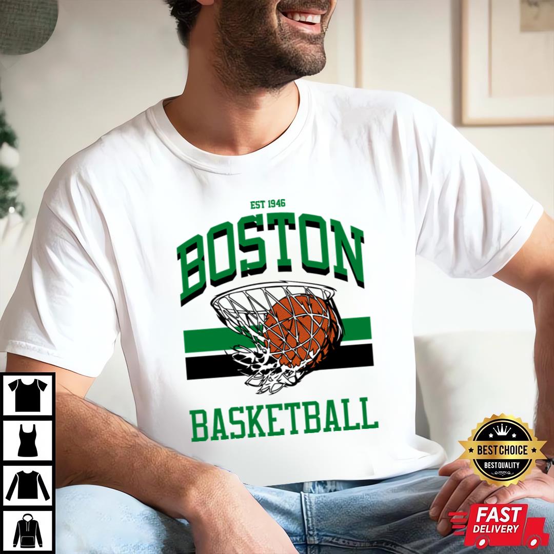Varsity Style Boston Basketball T-Shirt