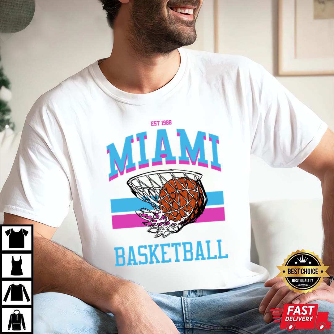 Varsity Style Miami Vice Basketball T-Shirt