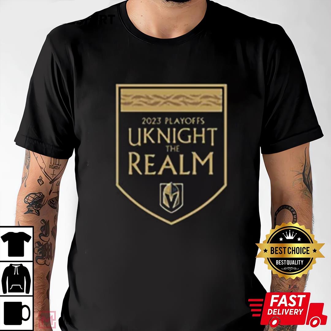 Vegas Golden Knights Uknight The Realm Slogan T-shirt