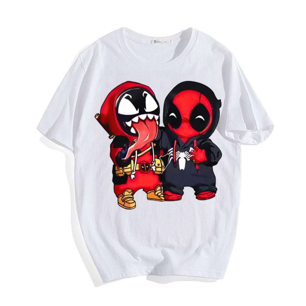 Venom And Deadpool Cute Friends Unisex T-shirt Marvel Halloween