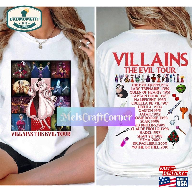 Villains Eras Tour T-Shirt The Evil 2024 Family Trip Shirt Sweatshirt Unisex