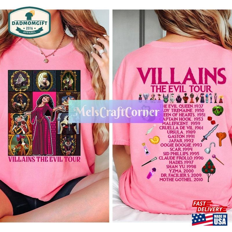 Villains Eras Tour T-Shirt The Evil 2024 Family Trip Shirt Unisex Hoodie