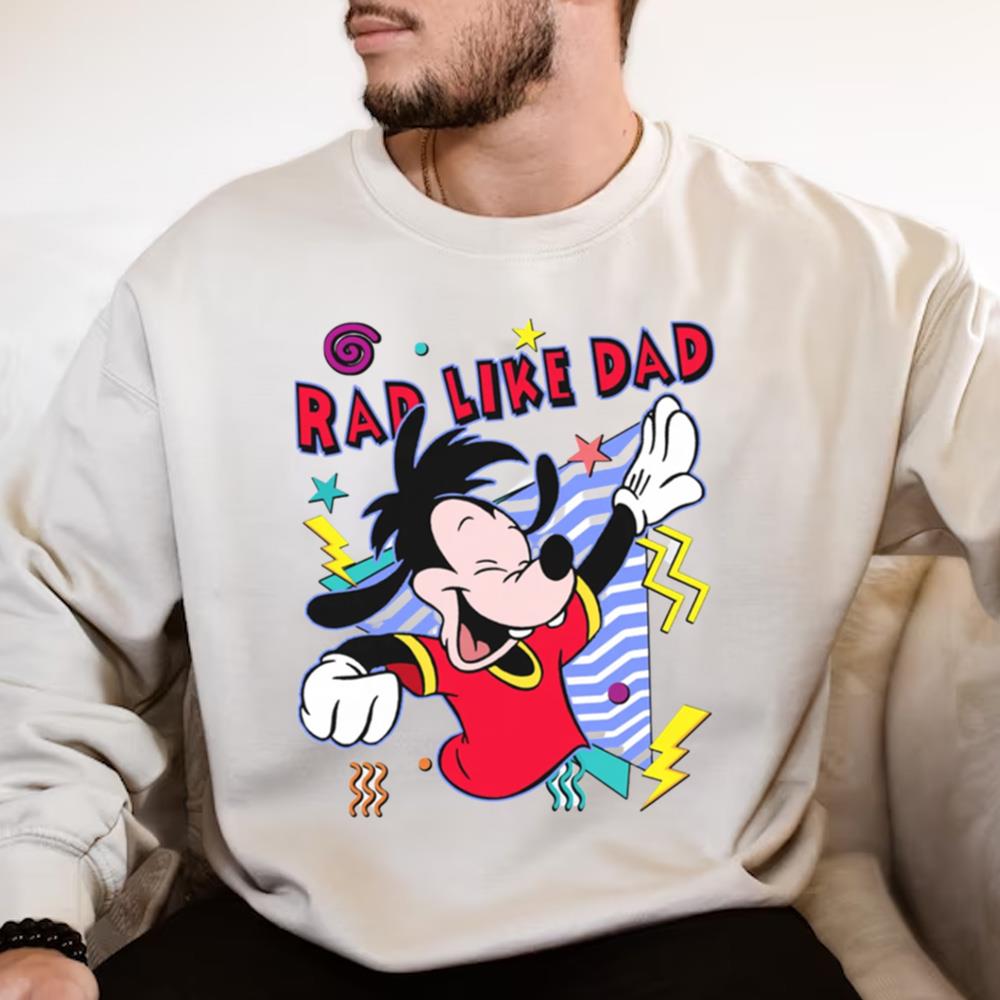 Vintage 90s Disney Couples A Goofy Movie Goofy Rad Dad Son Max Father_s Day Shirt