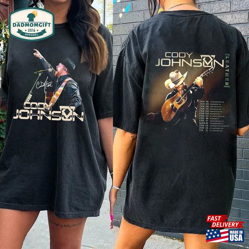 Vintage Cody Johnson 1987 Shirt Cojo Country Music The Leather Tour 2024 Unisex Sweatshirt