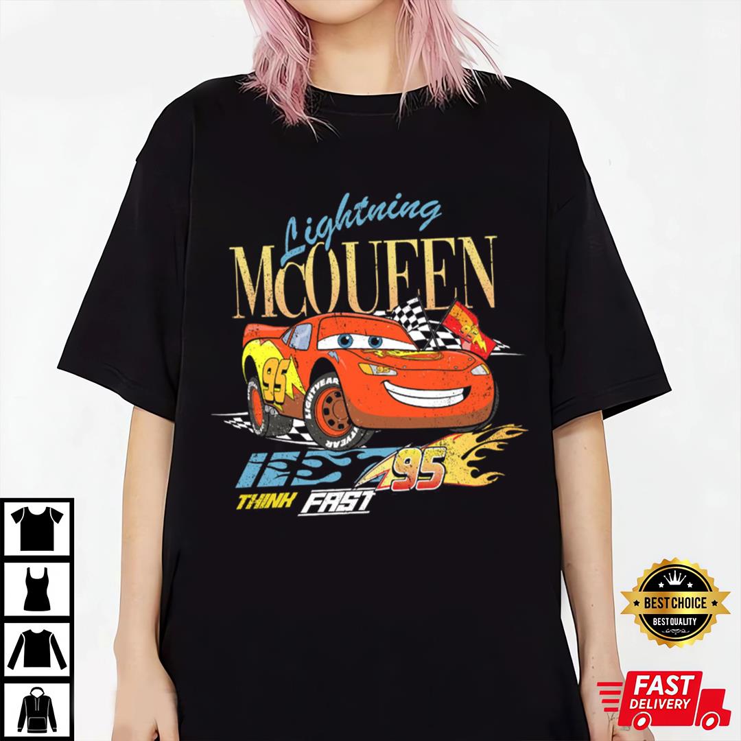 Vintage Disney Cars Shirt, Lightning McQueen Shirt