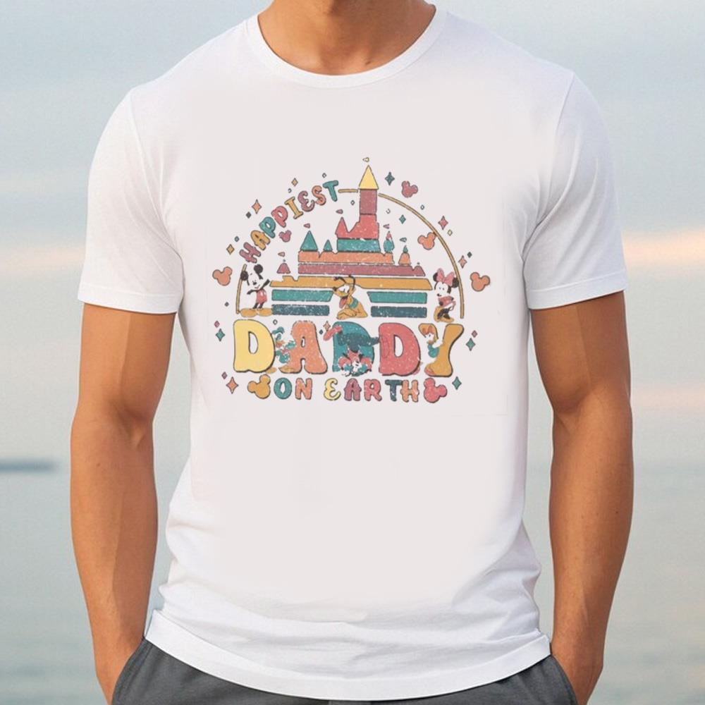 Vintage Disney Happiest Daddy On Earth Shirt, Disney Daddy Shirt, Disney Dad Shirt
