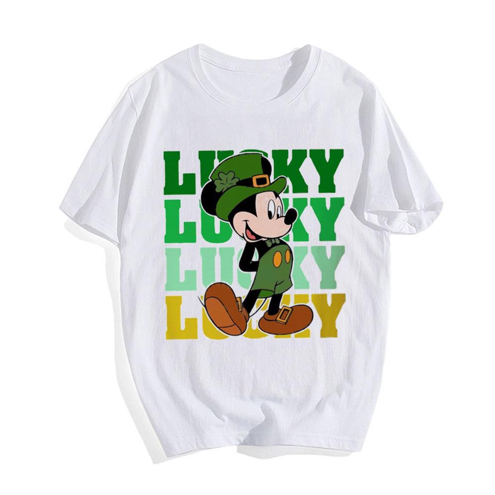 Vintage Lucky Day Mickey St Patrick’s Family T-Shirt