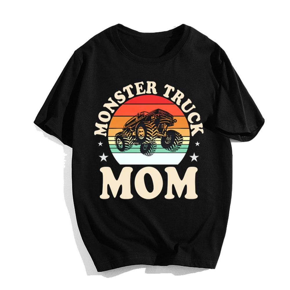 Vintage Retro Monster Truck Mom T-Shirt Gift For Mother_s Day