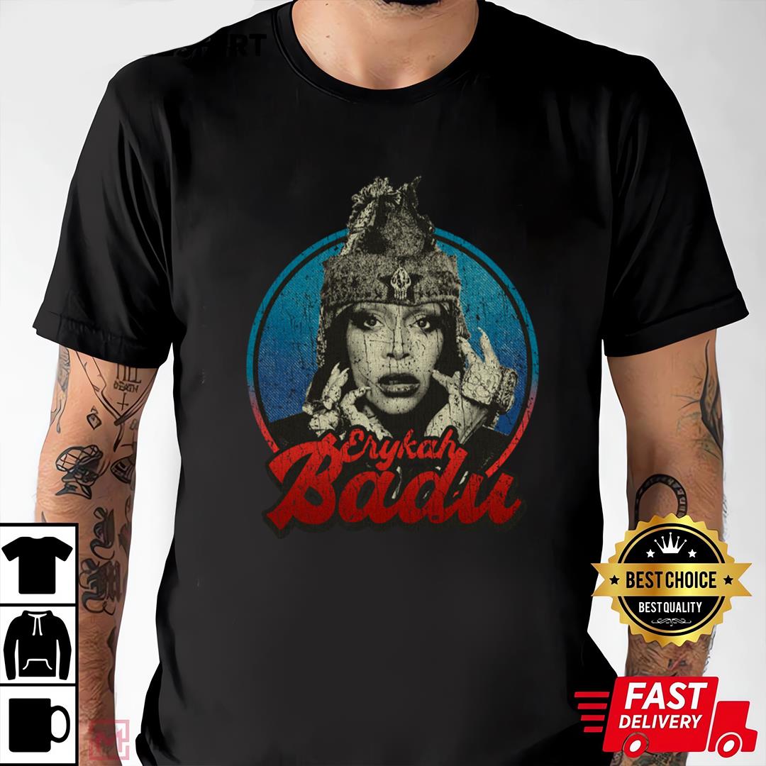 Vintage Retro Style Erykah Badu Hip Hop 70s T-shirt