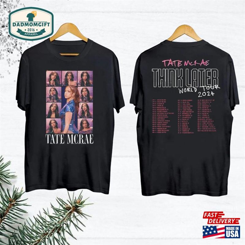 Vintage Tate Mcrae 2024 Concert T-Shirt The Think Later World Tour Shirt Fan Gift Hoodie Sweatshirt