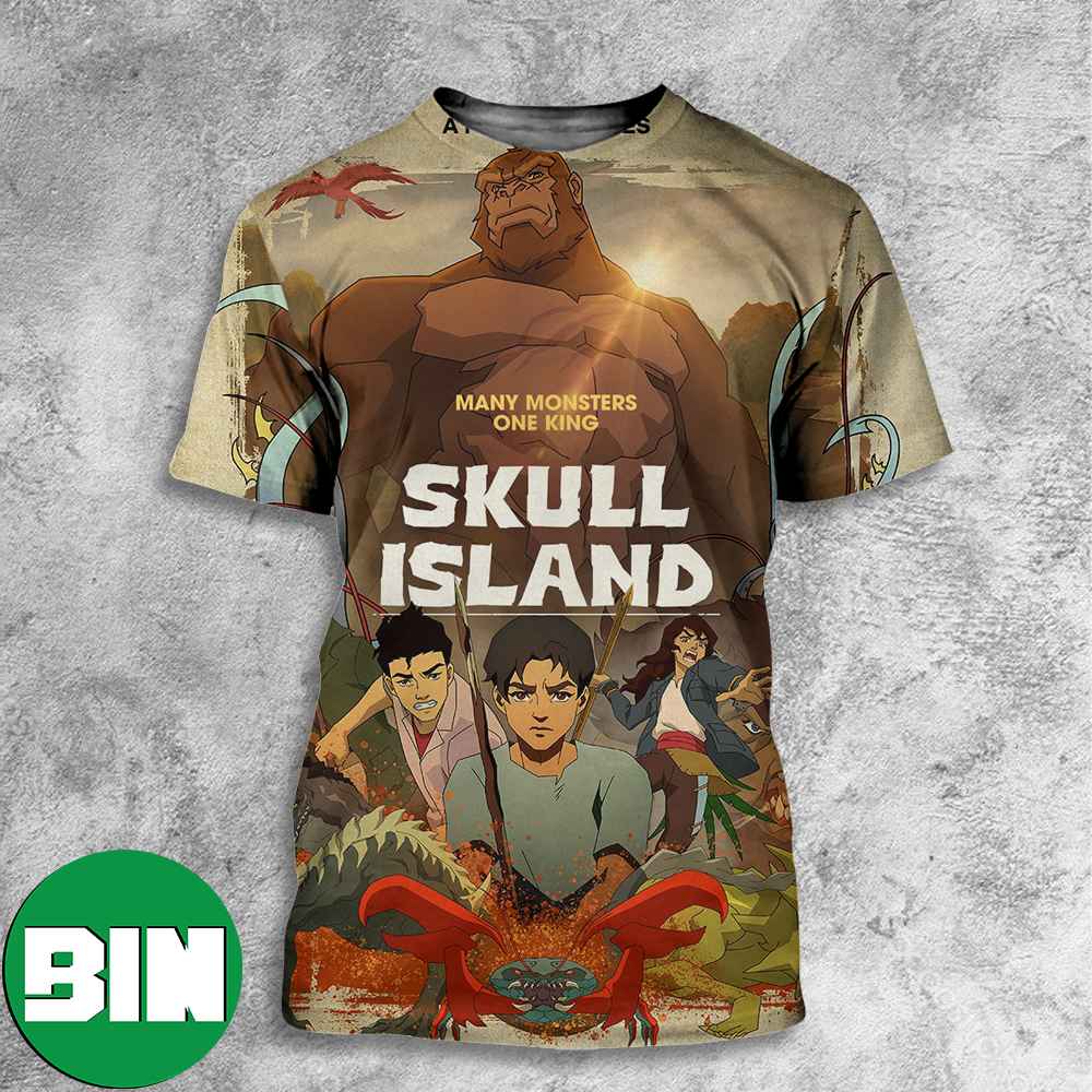 A Netflix Series Many Monsters One King Skull Island All Over Print Shirt