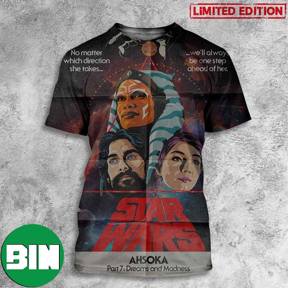 Ahsoka Part 7 Dreams And Madness Ezra Bridger Sabine Wren Thrawn Star Wars 3D T-Shirt
