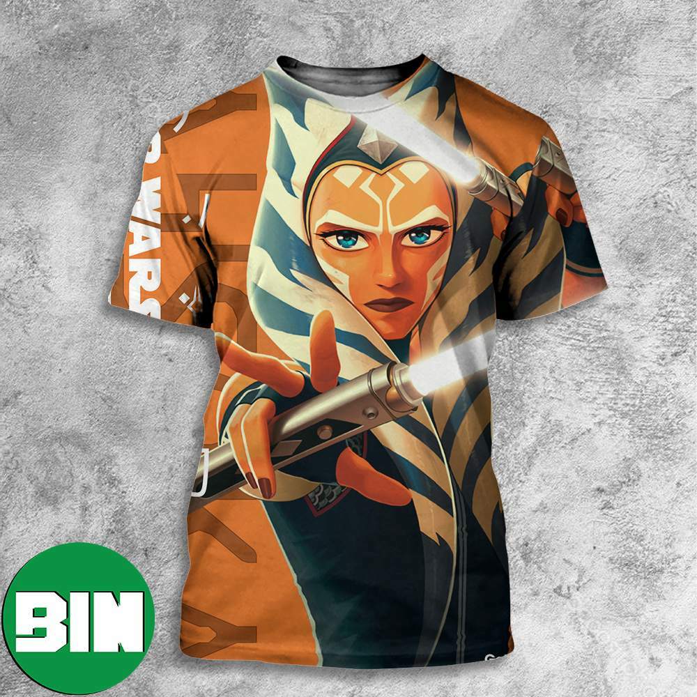 Ahsoka Star Wars Art Work All Over Print Shirt