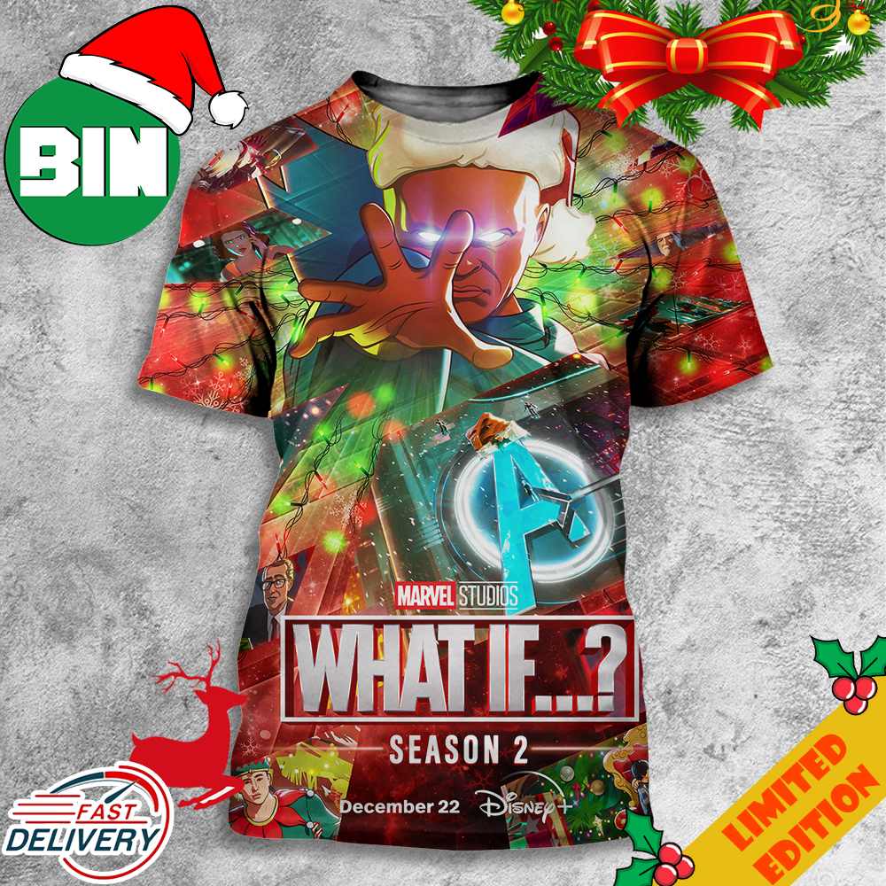 All New Episodes Of Marvel Studios What If Are Coming To Disney Plus On December 12 Holiday Poster Gift 3D T-Shirt