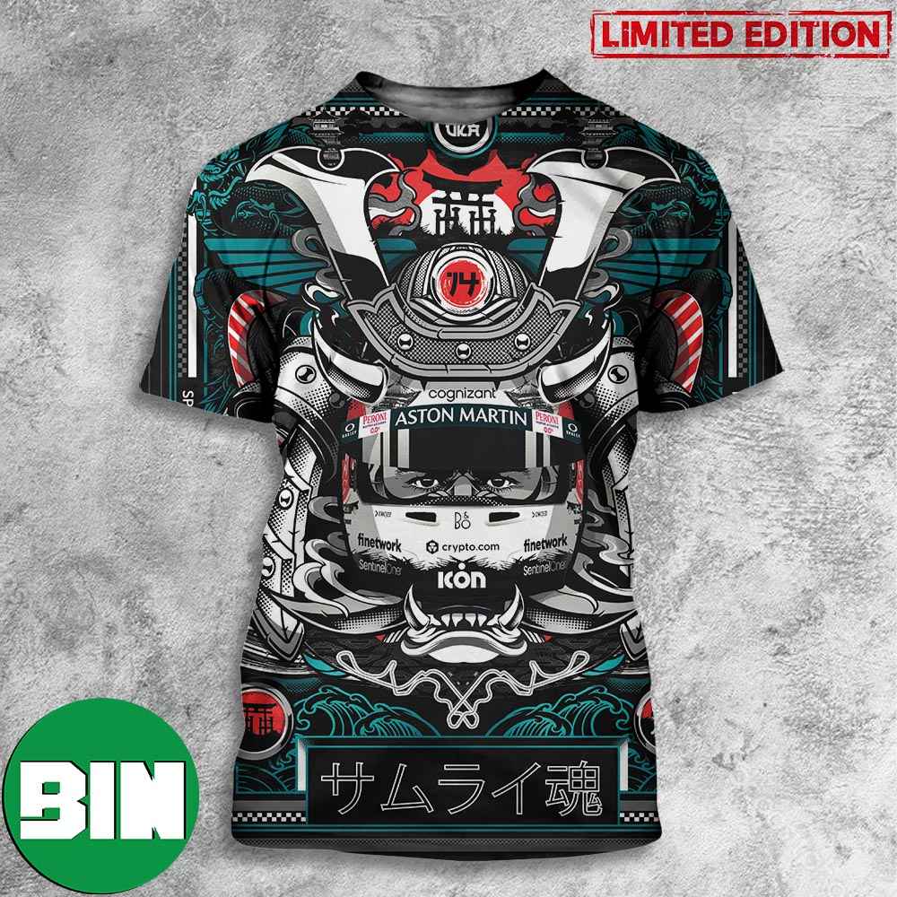 Aston Martin Aramco Cognizant F1 Team Inspired By The Spirit Of The Samurai Japanese GP 3D T-Shirt Aston Martin Aramco Cognizant F1 Team Inspired By The Spirit Of The Samurai Japanese GP 3D T-Shirt
