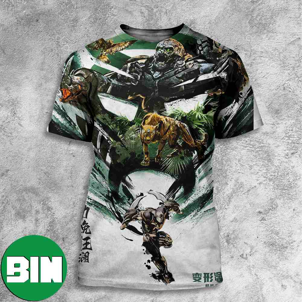Autobot Beasts Team Transfromers Rise Of The Beasts China Style 3D T-Shirt