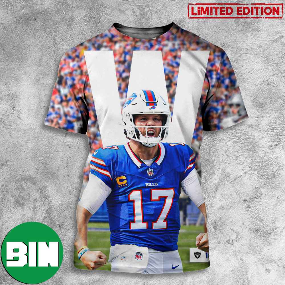 Buffalo Bills Big Wins Big Dubs Las Vegas Raiders vs Buffalo Bills With 38 Points Josh Allen MVP 3D T-Shirt