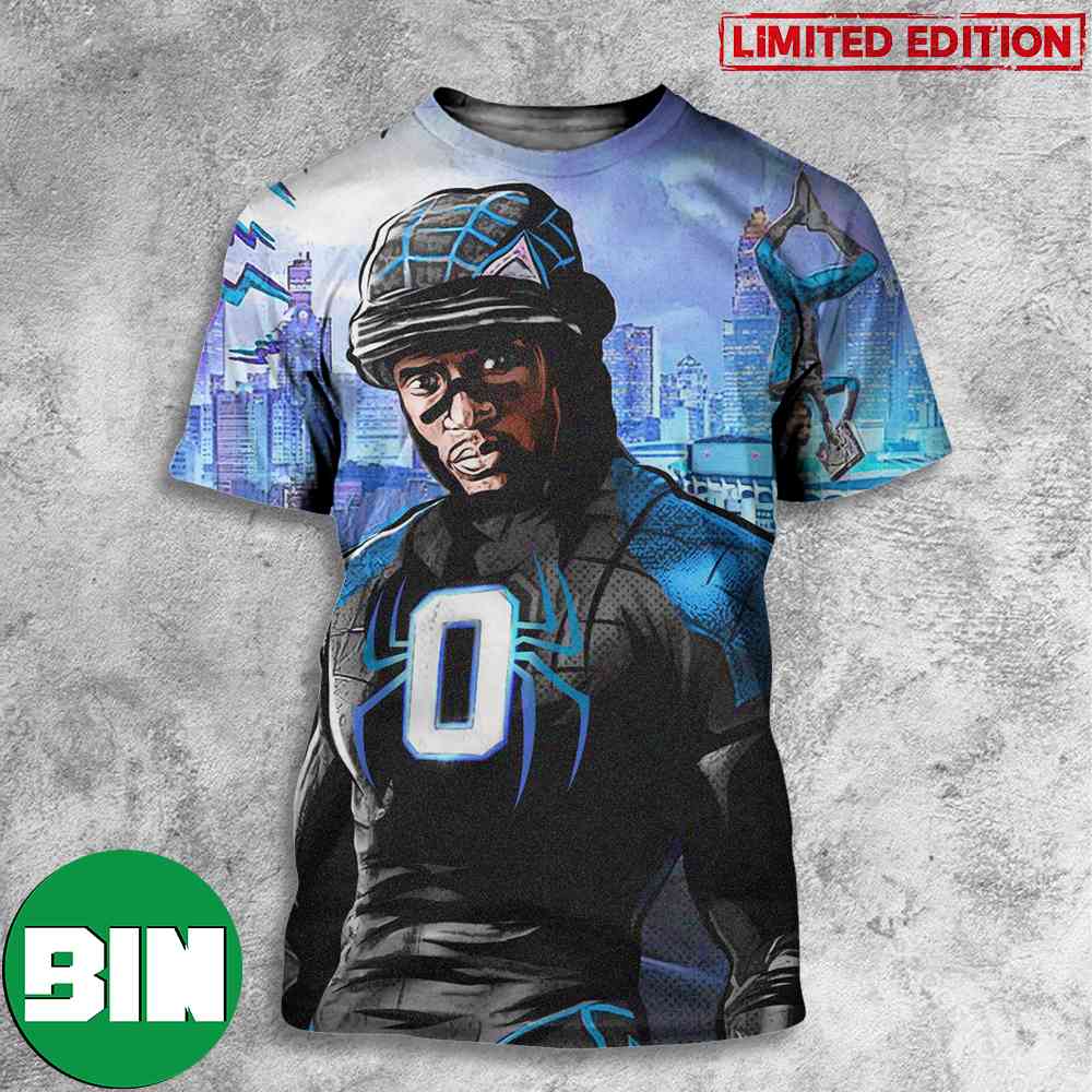 Carolina Panthers Into The Panther-Verse x Spider-Man Across The Spider-Verse 3D T-Shirt