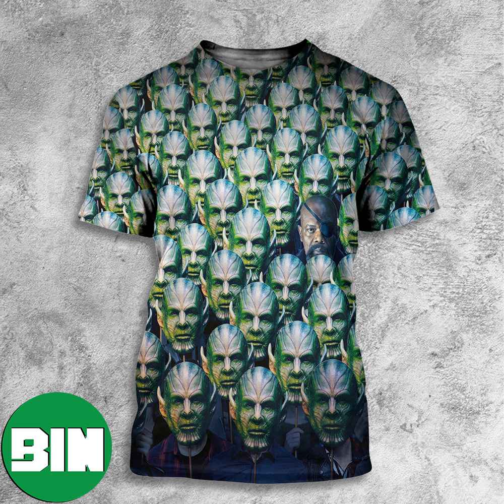 Challenge Find Fury With 5s Secret Invasion Empire Covered Marvel Studios All Over Print Shirt