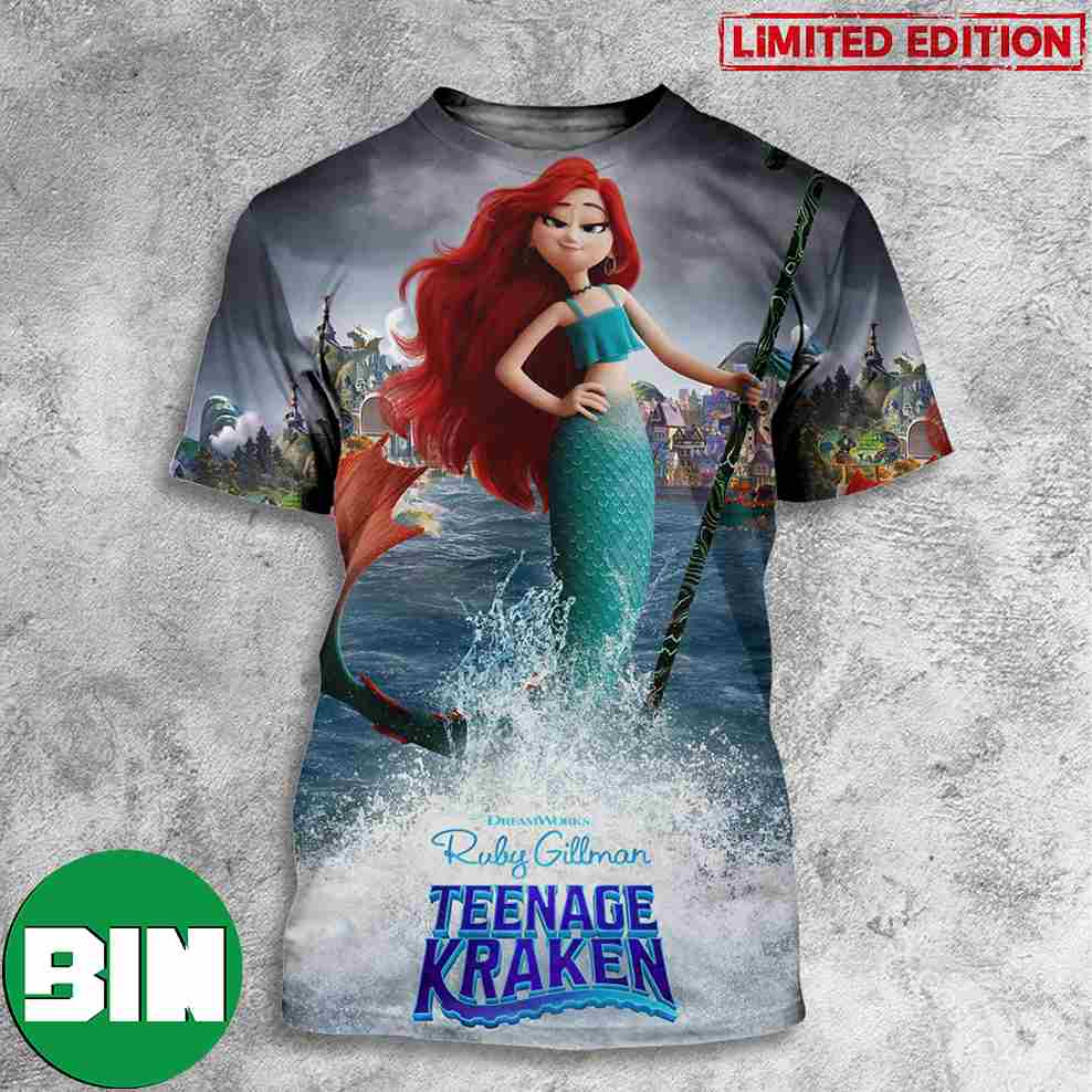 Chelsea Van Der Zee New Character Posters For Dreamworks Ruby Gillman Teenage Kraken 3D T-Shirt Chelsea Van Der Zee New Character Posters For Dreamworks Ruby Gillman Teenage Kraken 3D T-Shirt
