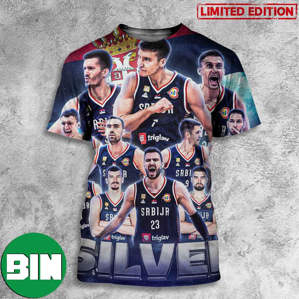 Congratulations For The Serbia To Silver Medal FIBA World Cup 2023 3D T-Shirt