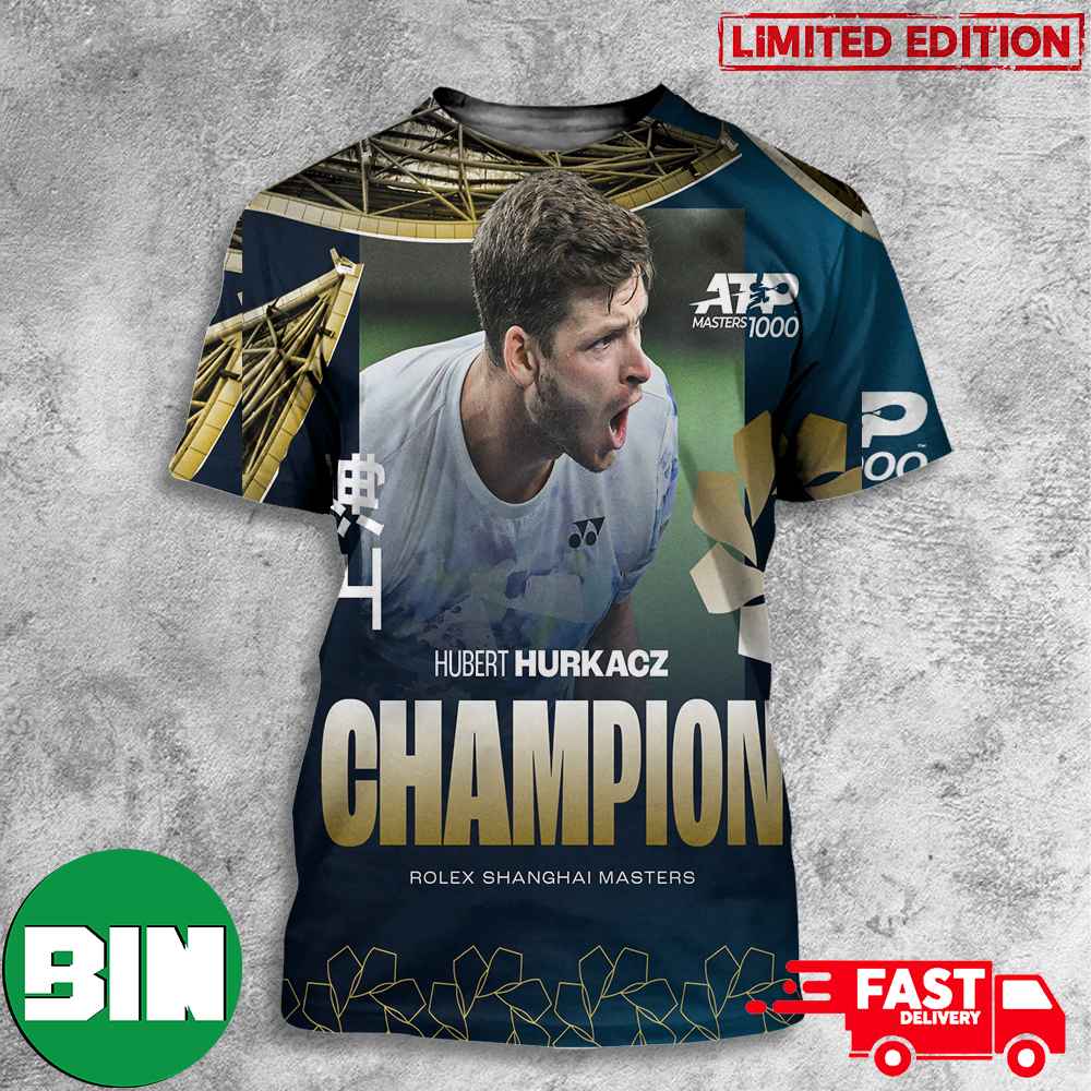 Congratulations Hubert Hurkacz Champion Rolex Shanghai Masters ATP Masters 1000 Title 3D T-Shirt Congratulations Hubert Hurkacz Champion Rolex Shanghai Masters ATP Masters 1000 Title 3D T-Shirt