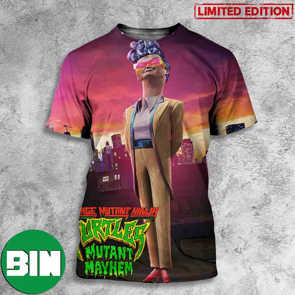 Cynthia Utrom Teenage Mutant Ninja Turtles Mutant Mayhem TMNT Movie Tshirt