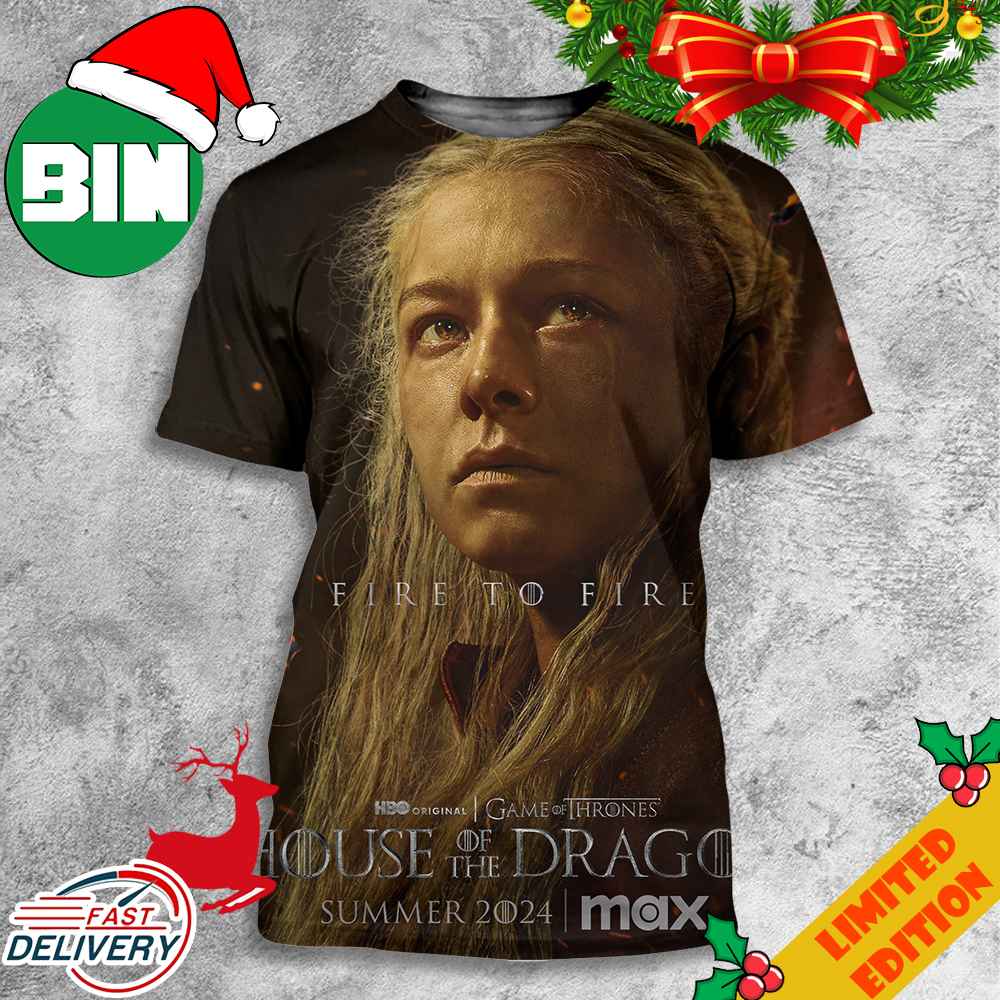 Emma D_Arcy_s Rhaenyra Targaryen First Poster For House Of The Dragon Season 2 3D T-Shirt