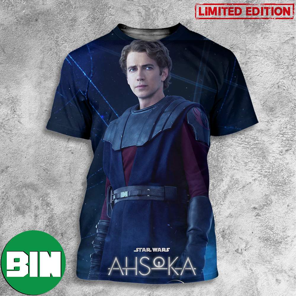 First Poster For Hayden Christensen as Anakin Skywalker In Ahsoka Star Wars Movie 3D T-Shirt First Poster For Hayden Christensen as Anakin Skywalker In Ahsoka Star Wars Movie 3D T-Shirt