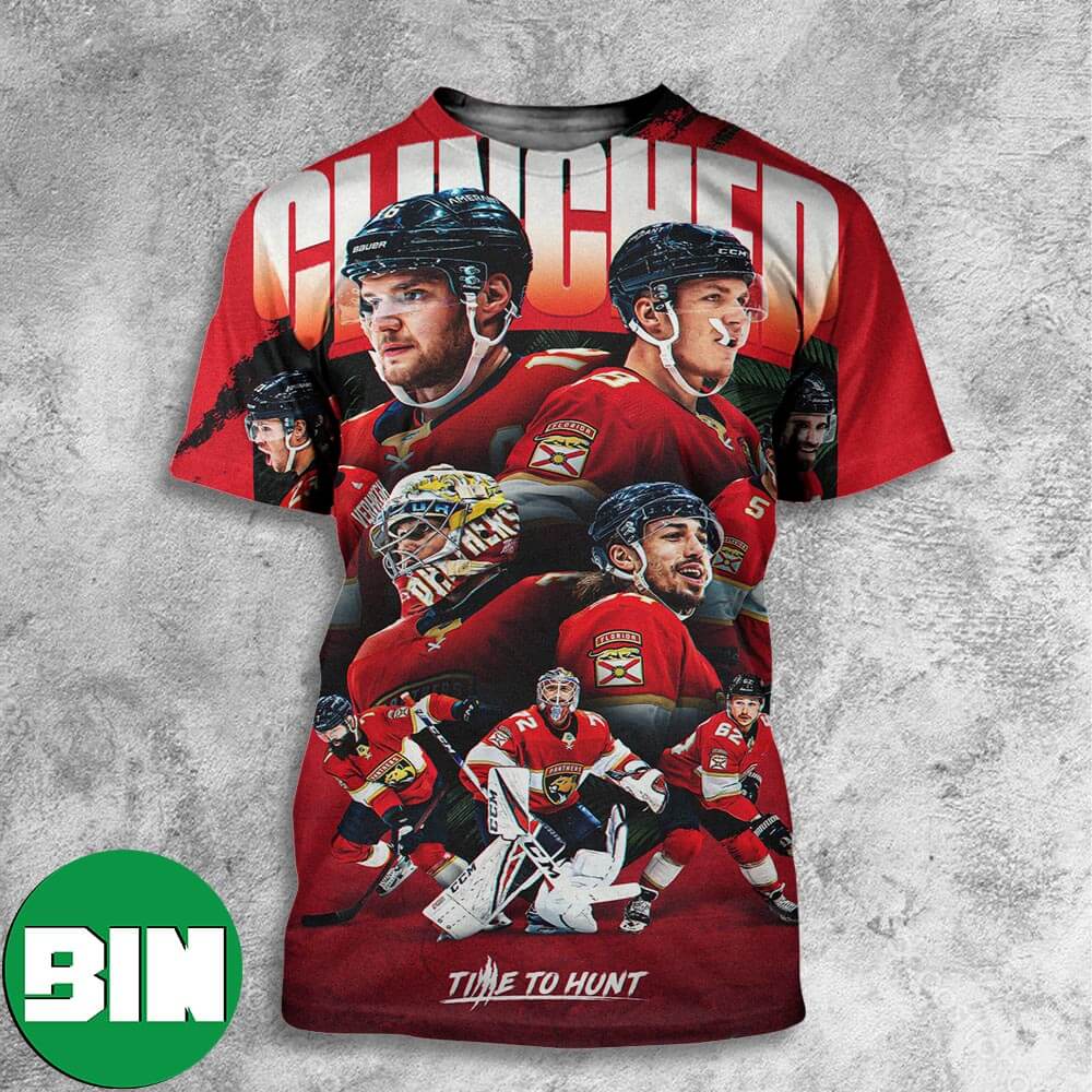 Florida Panthers Time To Hunt - We Are In - Clinched All Over Print Shirt