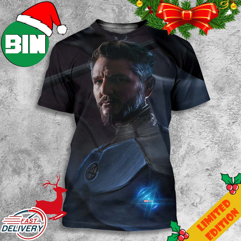 Funny Daddy Reed Richards Pedro Pascal Fantastic Four Fan Art For Marvel Studios 3D T-Shirt