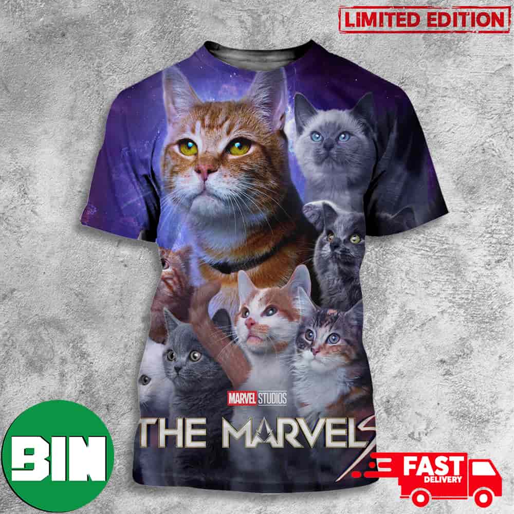 Goose Cat All Family The Marvels New Character Poster Marvel Studios 3D T-Shirt