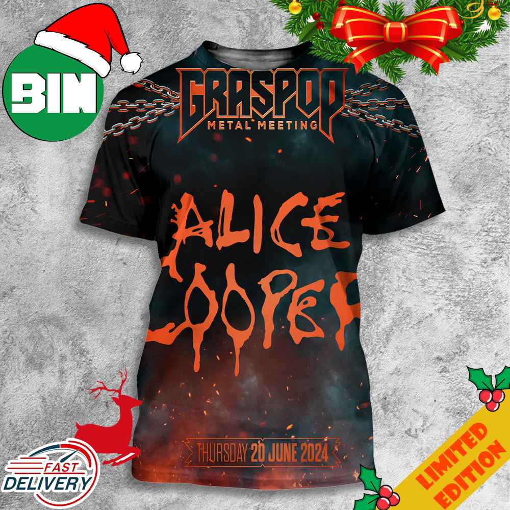 Graspop Metal Meeting Alice Cooper GMM24 The Legendary Shock Rocker Thursday 20 June 2024 3D T-Shirt Graspop Metal Meeting Alice Cooper GMM24 The Legendary Shock Rocker Thursday 20 June 2024 3D T-Shirt