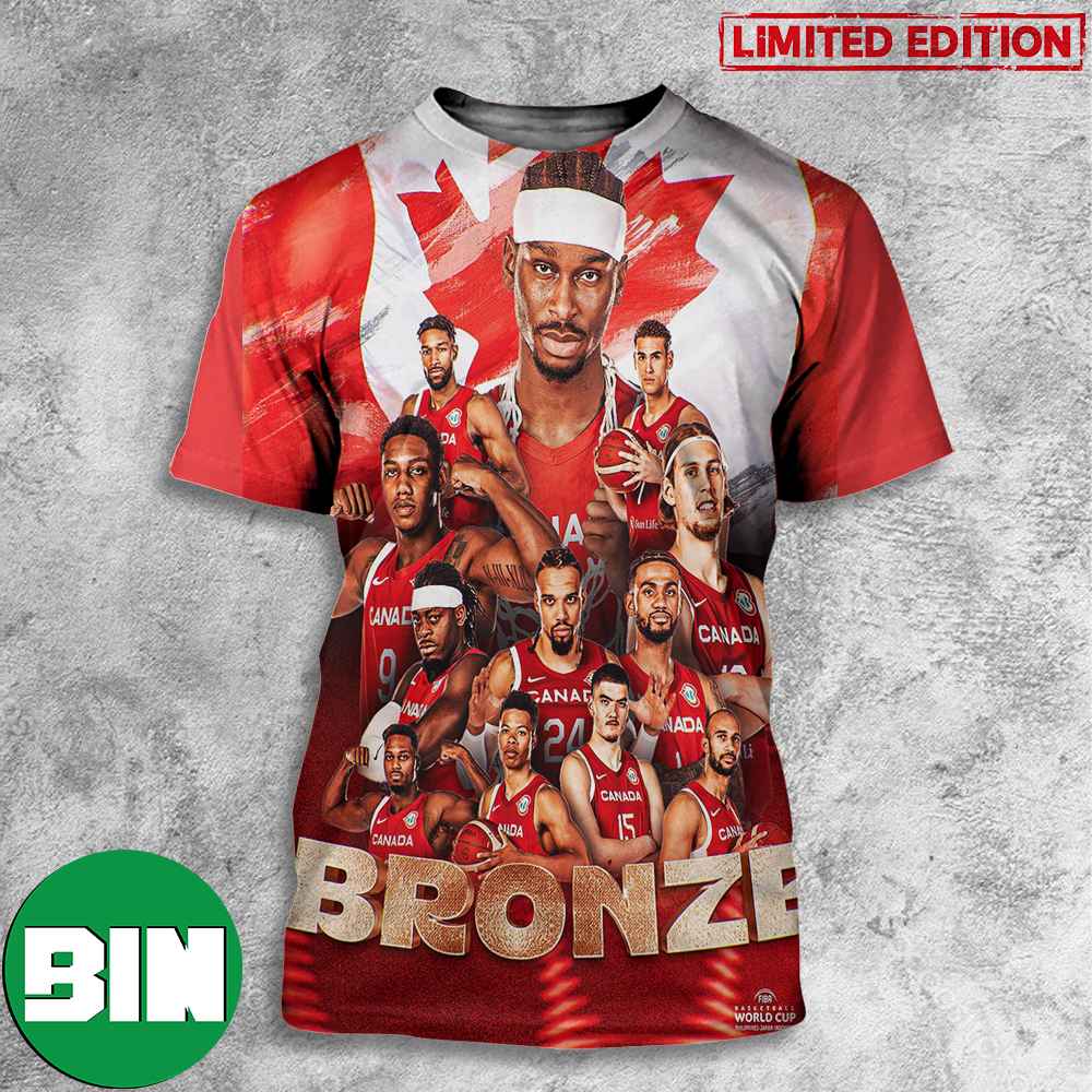 History Written Cananda Win Their First Ever FIBA Basketball World Cup Medal 2023 3D T-Shirt History Written Cananda Win Their First Ever FIBA Basketball World Cup Medal 2023 3D T-Shirt