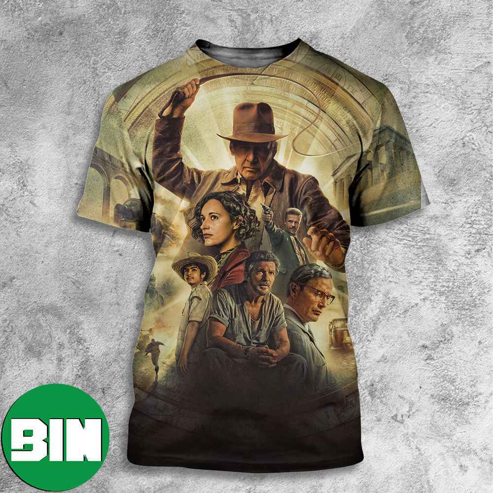 Indiana Jones Dial Of Destiny New Poster 2023 All Over Print T-Shirt