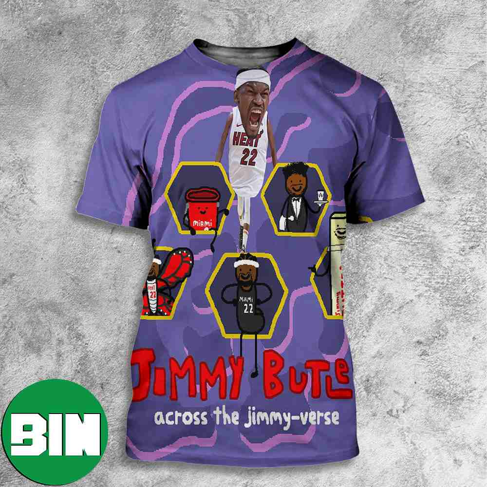 Jimmy Butler Across The Jimmy-Verse Spider-Man Style 3D T-Shirt