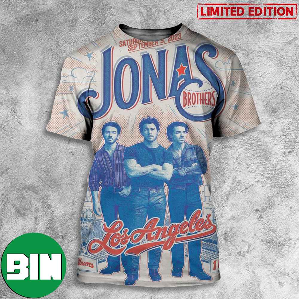 Jonas Brothers Saturday September 9 2023 5 Albums In 1 Night Los Angeles 3D T-Shirt