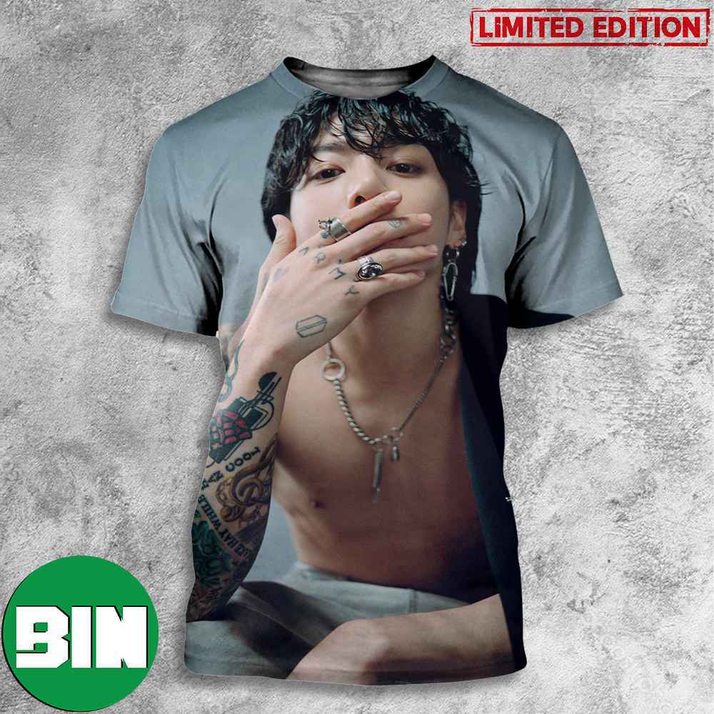 Jungkook Mesmerizes For His New Single Seven BTS 3D T-Shirt