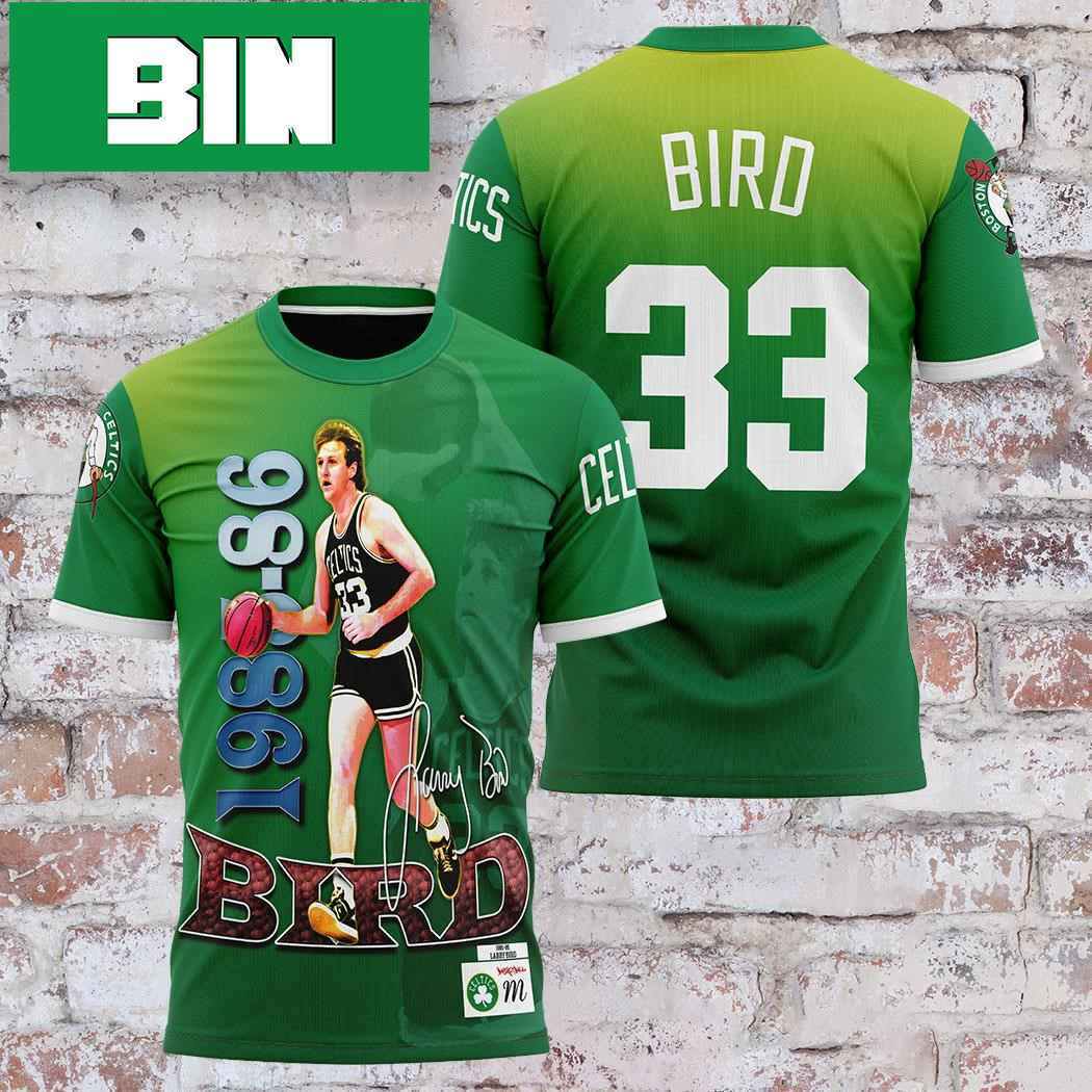 Larry Bird Boston Celtics 1985-86 Player NBA Fan Gifts All Over Print Shirt
