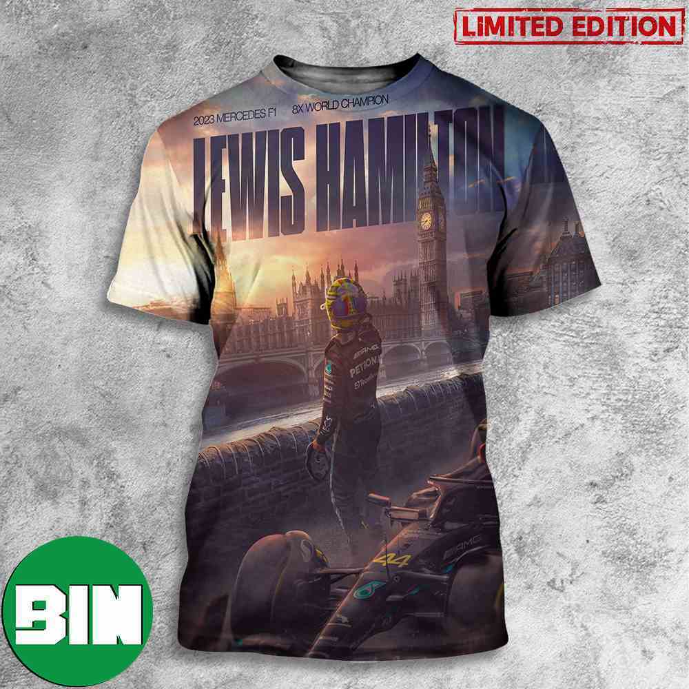 Lewis Hamilton Mercedes F1 8x World Champion T-Shirt