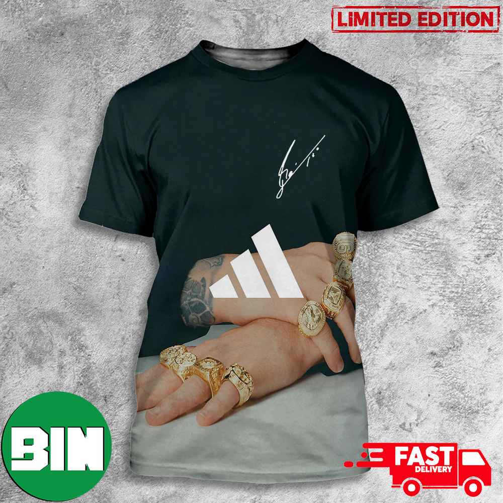 Lionel Messi Hand For Adidas Celebrating His Eighth Career Ballon d_Or 2023 Congratulations All Over Print T-Shirt