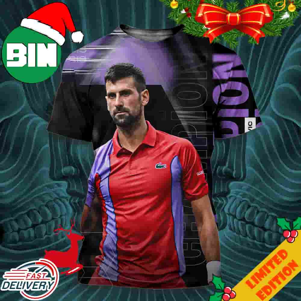 Magnificent Novak Djokovic Defeats Dimitrov A Record Extending Seventh Rolex Paris Masters Title ATP Masters 1000 3D T-Shirt