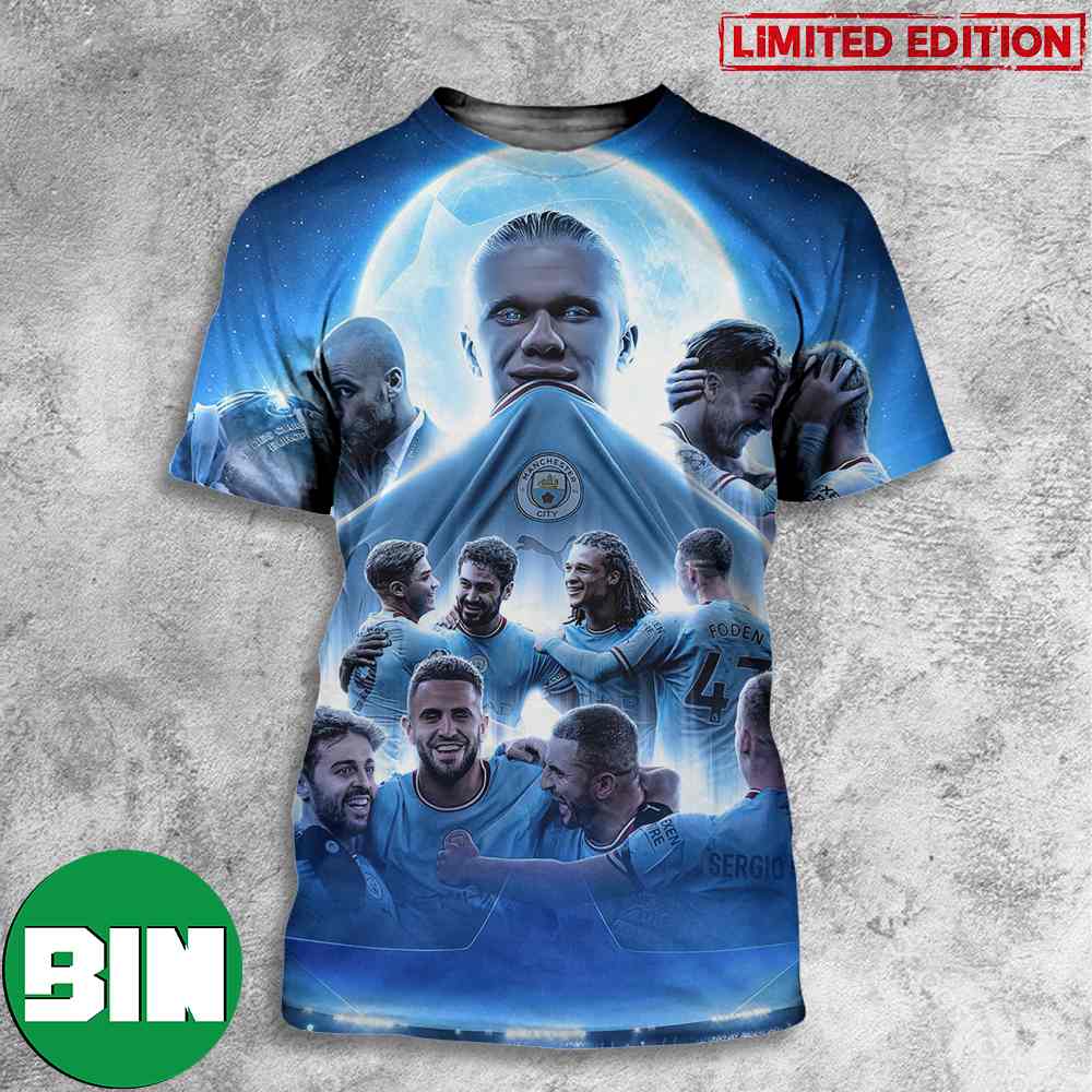 Man City Win Their First UEFA Champions League 2023 3D T-Shirt
