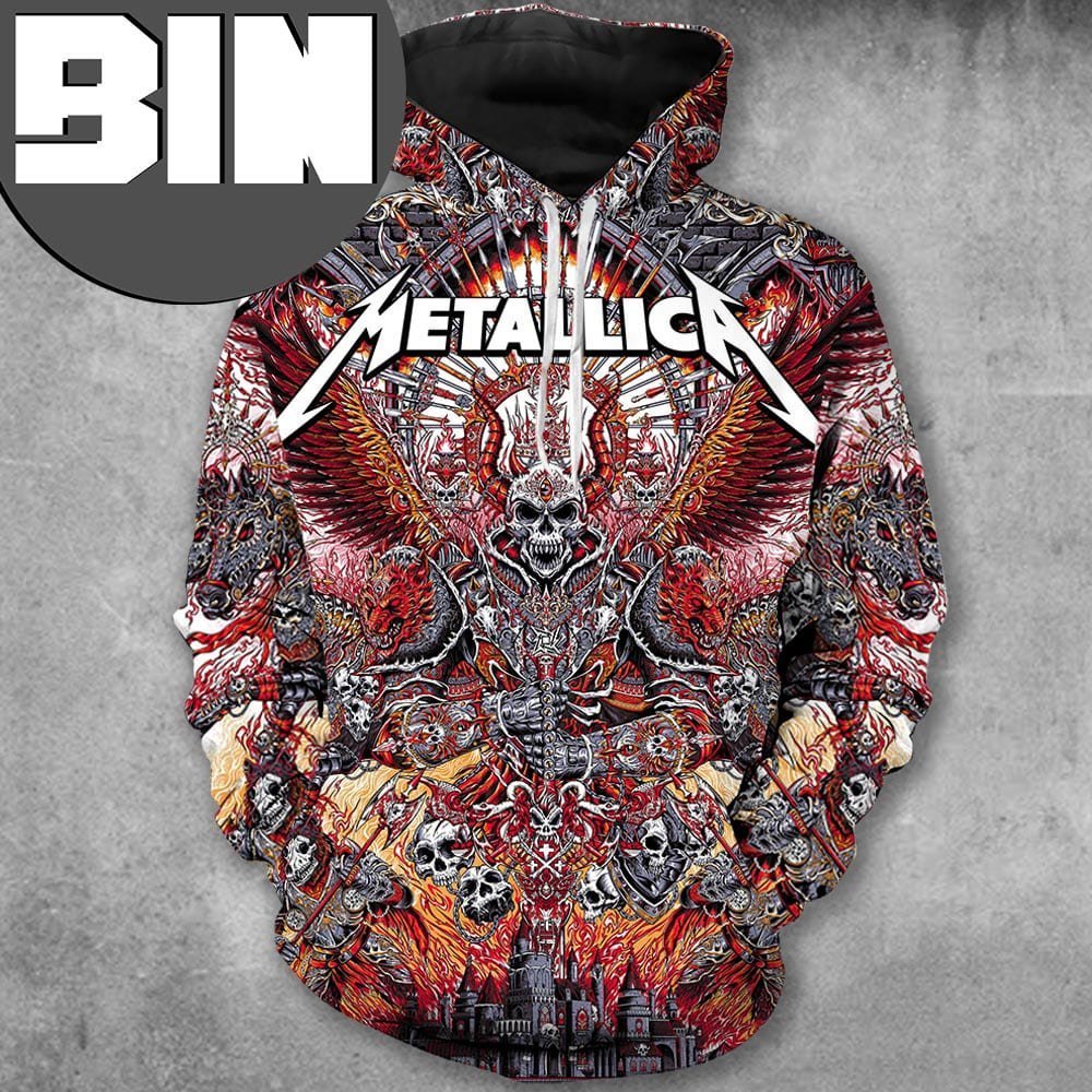 Metallica M72 Poster For Hamburg Germany European Tour 2023 3D Hoodie
