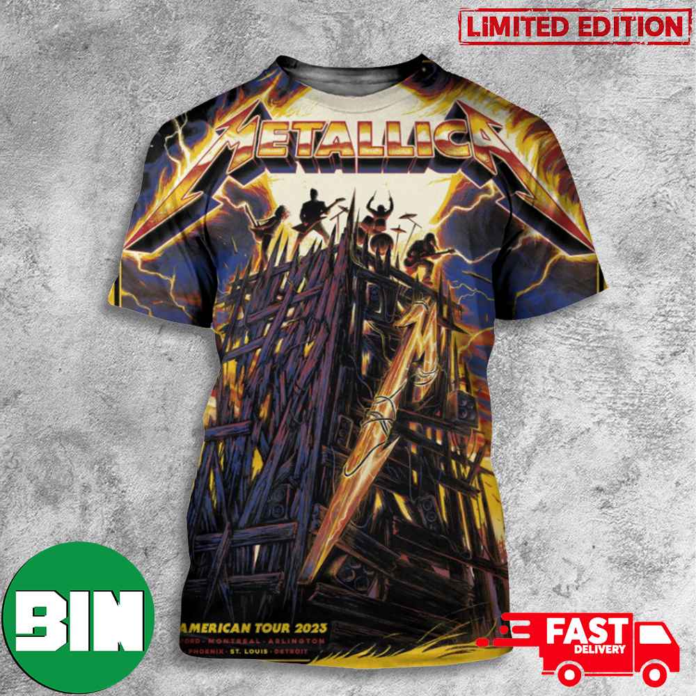 Metallica M72 St Louis North American Tour 2023 M72STL November 2nd And 5th At The Dome At America_s Center 3D T-Shirt