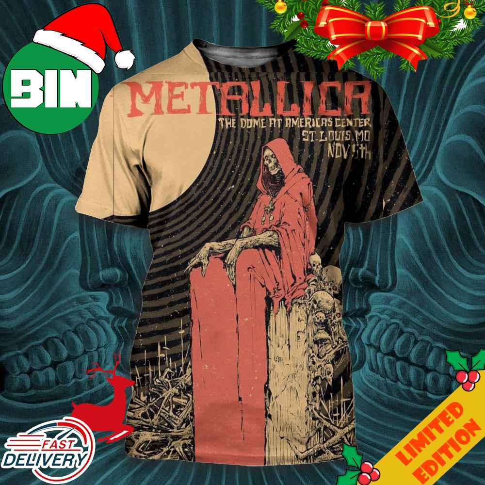 Metallica Second Night In The Dome At America_s Center St Louis MO USA M72STL World Tour November 5th 2023 3D T-Shirt