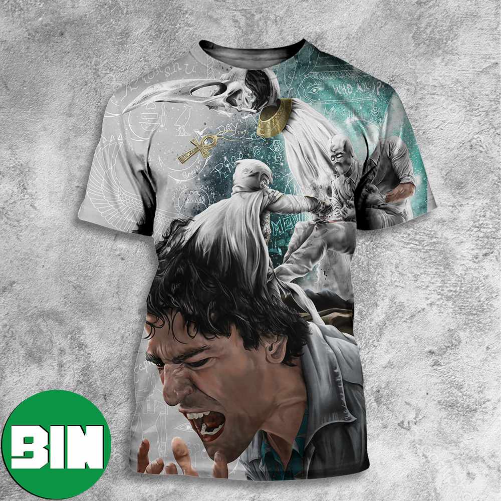 Moon Knight Season 2 Marvel Studios Stephen Grant x Marc Spector with Khonsu All Over Print Shirt Moon Knight Season 2 Marvel Studios Stephen Grant x Marc Spector with Khonsu All Over Print Shirt