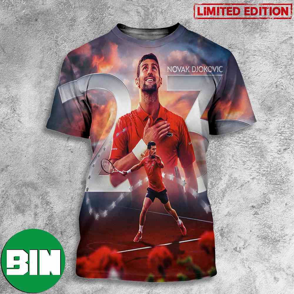 Novak Djokovic The GOAT New Level Unlocked 2023 ATP Tour 3D T-Shirt